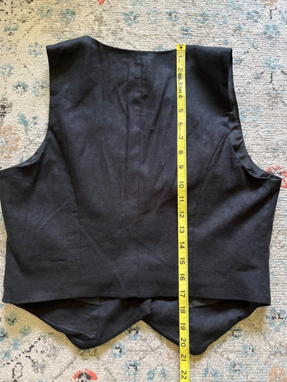 a new day Black Tailored Linen V-Neck Button Vest - Picture 13 of 13